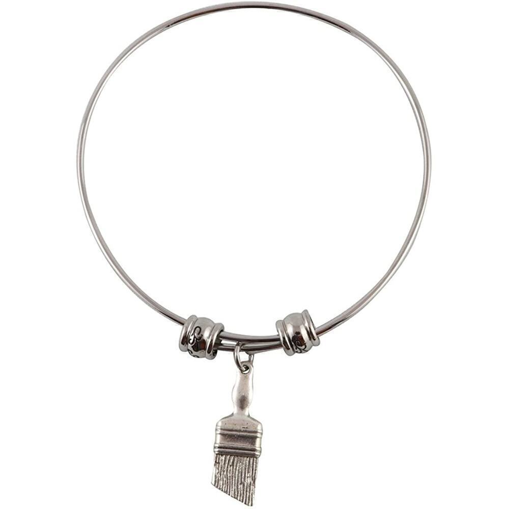 Paint Brush Fancy Charm Bangle